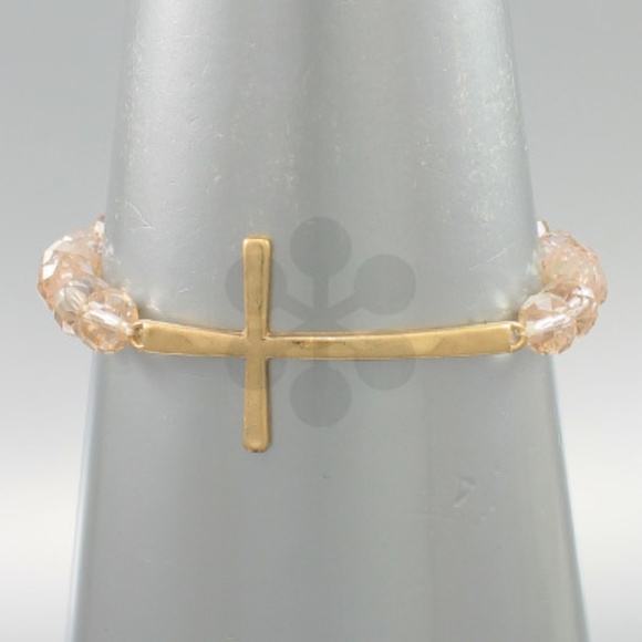 Cross & Glass Bracelet